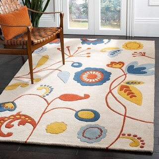 SAFAVIEH Handmade Soho Ingken Floral N.Z. Wool Rug