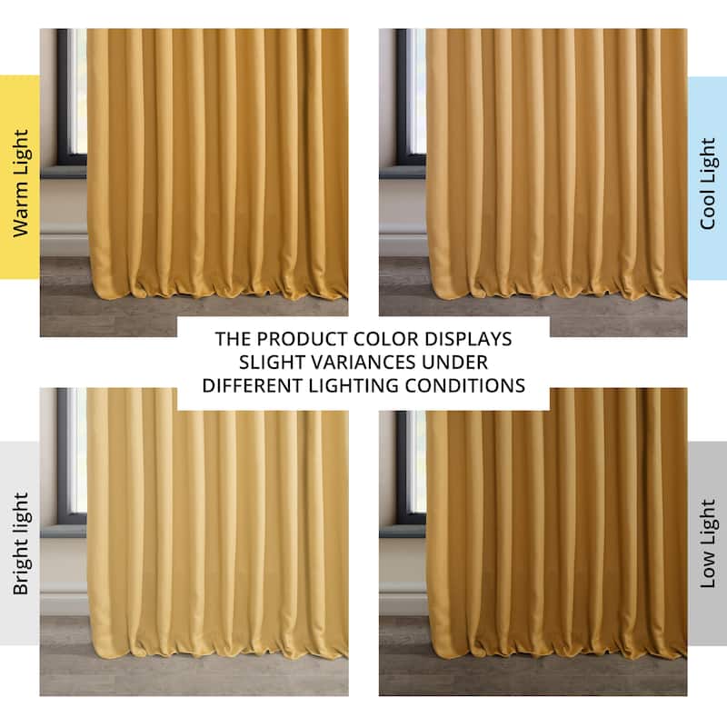 Exclusive Fabrics Faux Linen Extra Wide Room Darkening Curtains Panel - Versatile Privacy Drapery for Wide Windows (1 Panel)