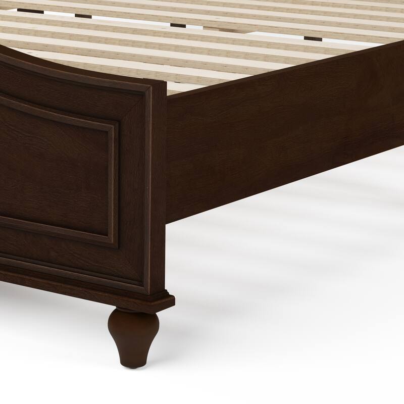 Modern Wooden Upholstered Platform Bed Frame Queen/King Size with Headboard
