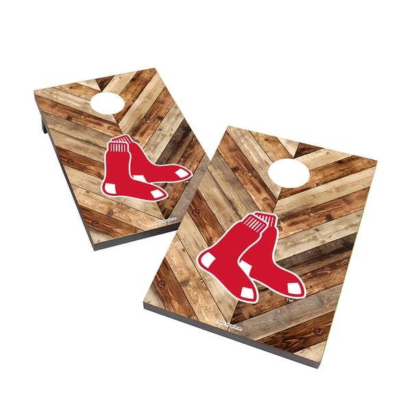 slide 2 of 5, Boston Red Sox 2x4 MLB Cornhole Bag Toss Include Carry Case