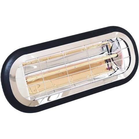 Hanover Electric Halogen Infrared Heat Lamp for Hanging or Mounting, Black