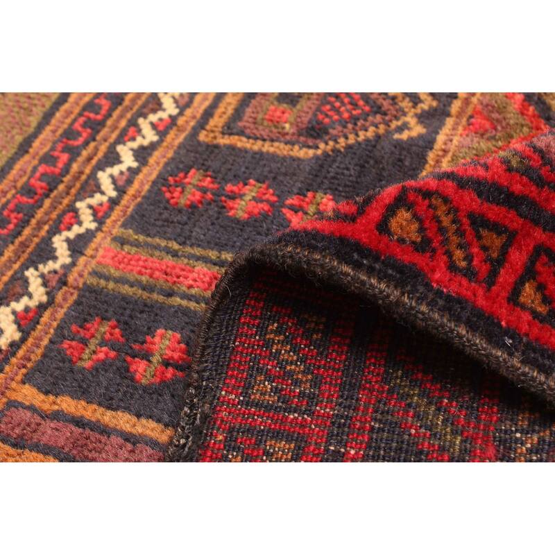 ECARPETGALLERY Hand-knotted Teimani Dark Navy Wool Rug - 3'1 x 4'11