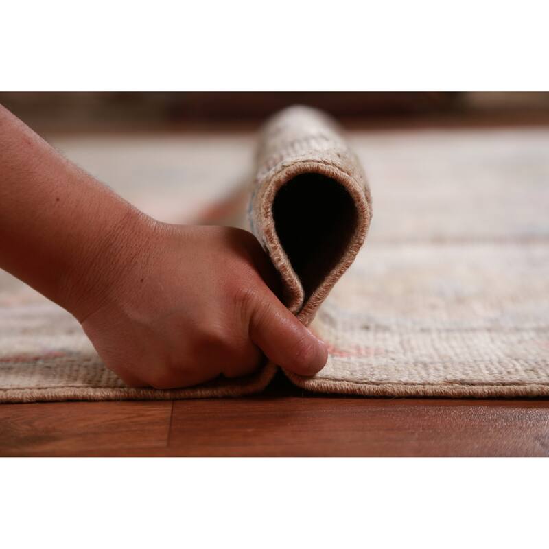 Hand Knotted Oriental 100% Wool Carpet Transitional All-Over Brown Oushak Area Rug - 12' 4'' X 9' 5''