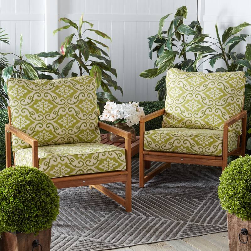Outdoor 2-Piece Reversible Deep Seat Cushion Set (Cushions Only)
