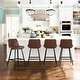 preview thumbnail 47 of 103, LUE BONA Modern Industrial Counter Stools Faux Leather Upholstered Counter Height Bar tools with Back