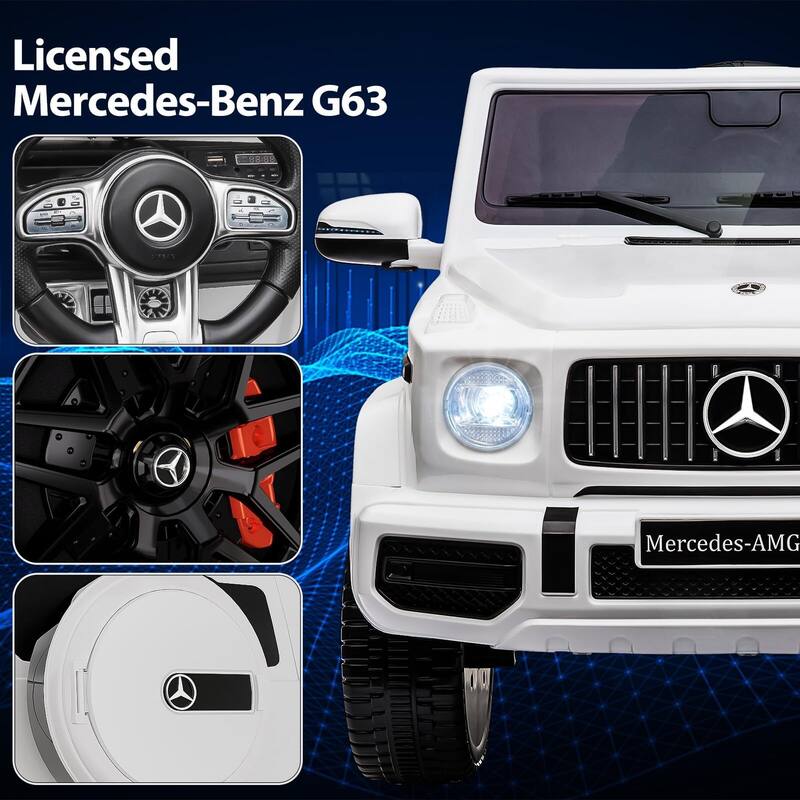 12V Kids Ride On Car, Hetoy Licensed Mercedes-Benz G63 Electric Car Battery Powered w/Parent Remote Control