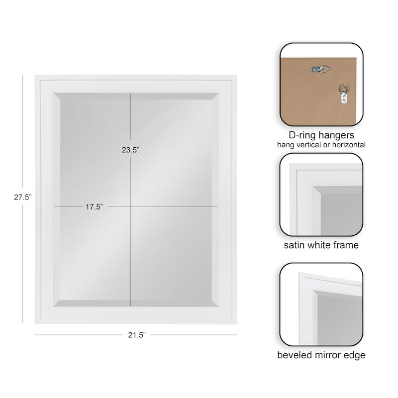 Bosc Framed Decorative Rectangle Wall Mirror