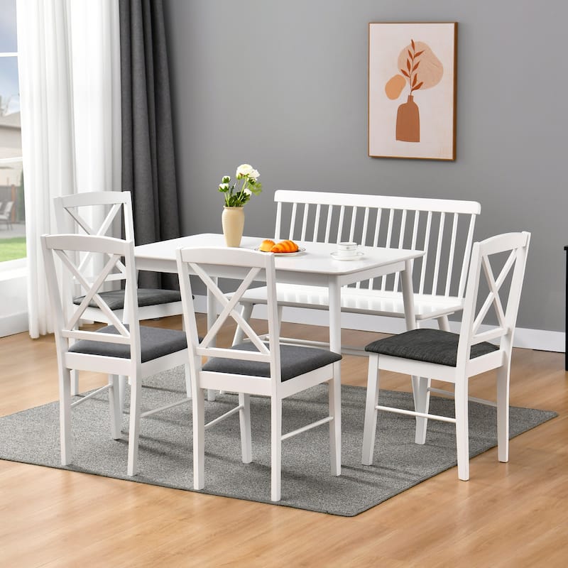 Farmhouse Cross Back Wood Dining Chairs