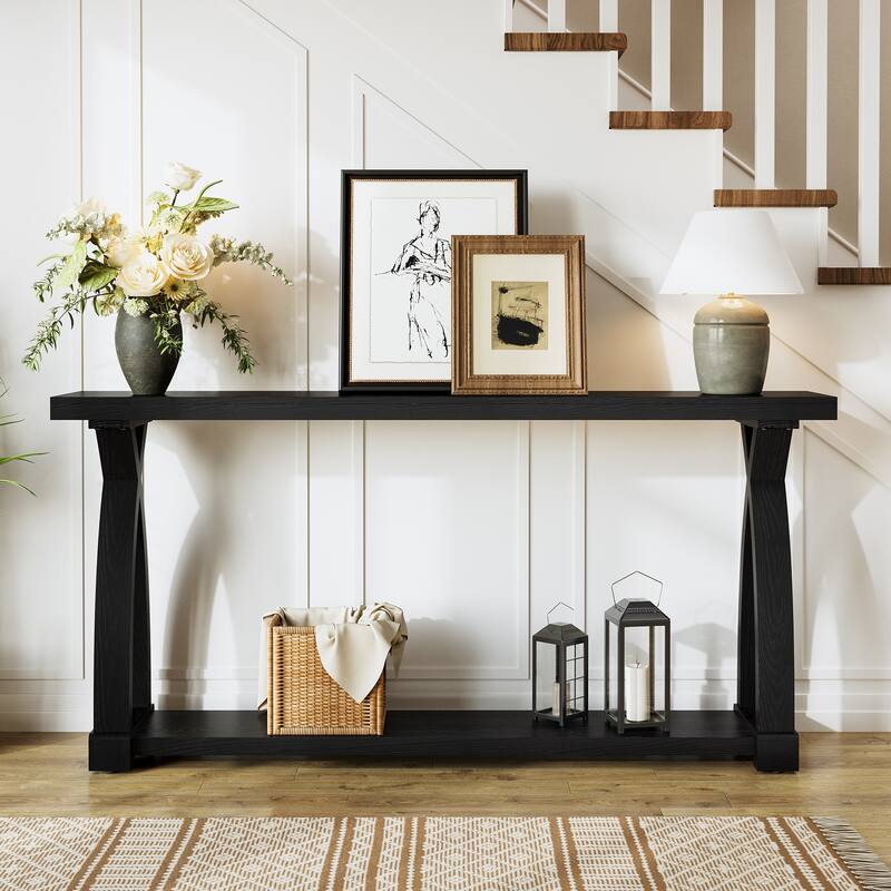 63" Solid Wood Entryway Table