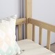 preview thumbnail 5 of 8, Natural Double Twin Size Pine Wood House Floor Bed with Fence, Guardrails, without door for Bedroom