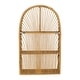 preview thumbnail 5 of 4, Harmony Arch Rattan Boho Tiered Wall Shelf - 28"H x 16.5"W x 6"D