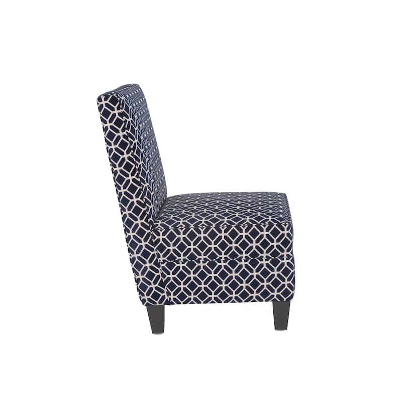 Indoor Upholstered Geometric Slipper Accent Chair