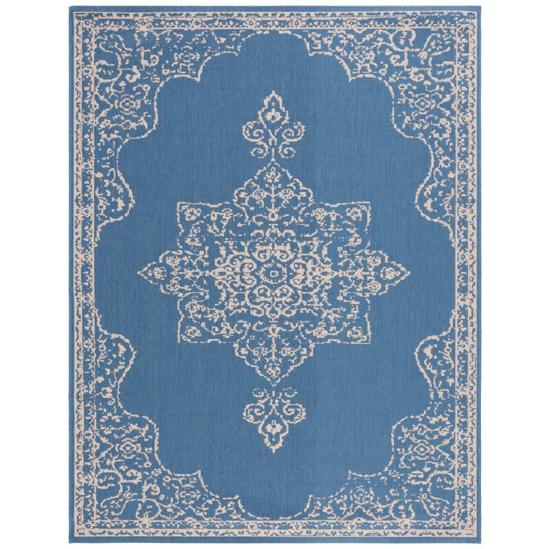 Martha Stewart Oronza Contemporary Rug - 6'7" x 9' - Cream/Blue