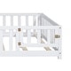 preview thumbnail 14 of 13, Full size Floor Platform Bed with Fence and Door, Montessori Floor Bed Frame with Support Slats for Toddlers,Wooden Floor Bed