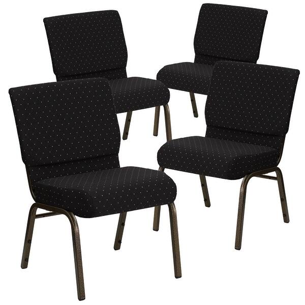 Shop 4pk 21 W Stacking Church Chair Silver Vein Frame On Sale Overstock 27066726