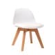 preview thumbnail 36 of 43, Porthos Home Brynn Kids Chair, Plastic Shell With Seat Cushion, Beech Wood Legs White