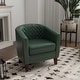 preview thumbnail 32 of 90, Axia Barrel PU Leather Accent Chair with Nailhead Trim