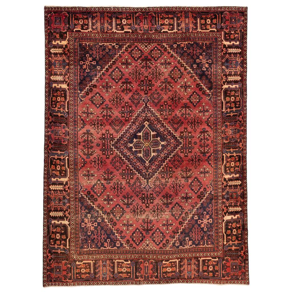 ECARPETGALLERY Hand-knotted Antalya Vintage Red Wool Rug - 6'9 x 9'2