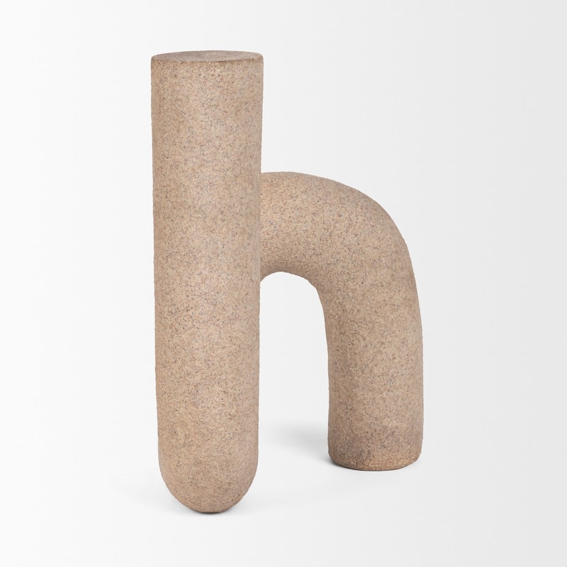 Kailyn Resin Textured Concrete Gray / Sandstone Decorative Object