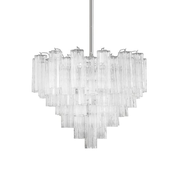 slide 2 of 11, Crystorama Lighting Group ADD-312-CL Addis 12 Light 27" Wide Waterfall Polished Chrome