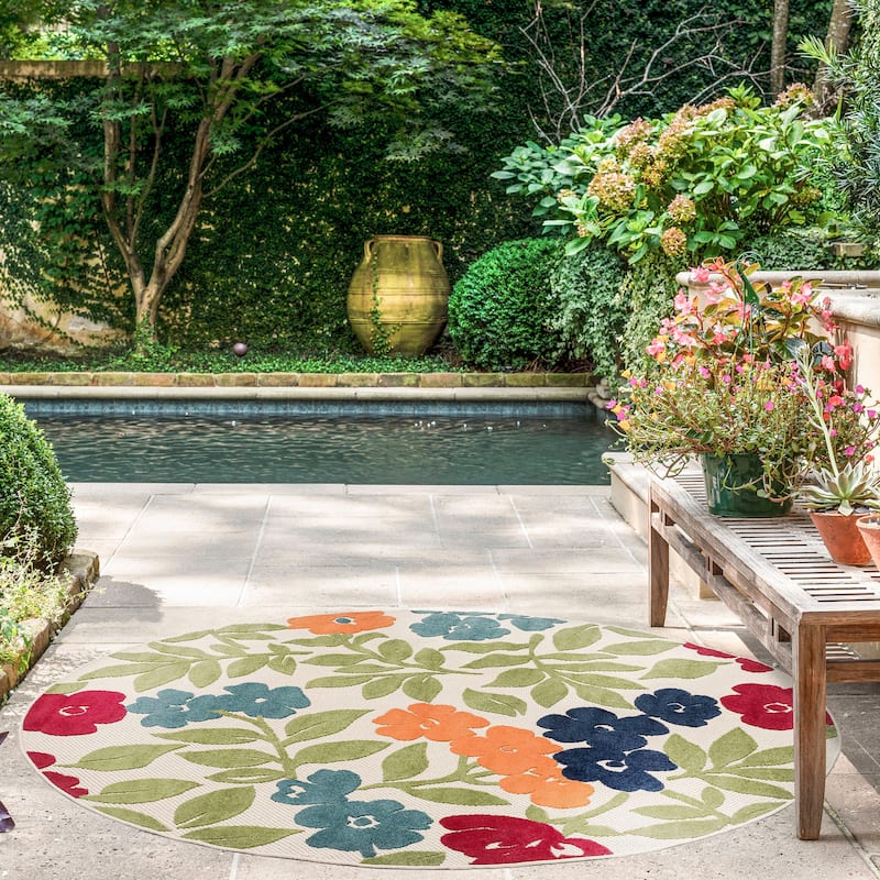 Origin Coastal Floral Indoor/Outdoor Area Rug