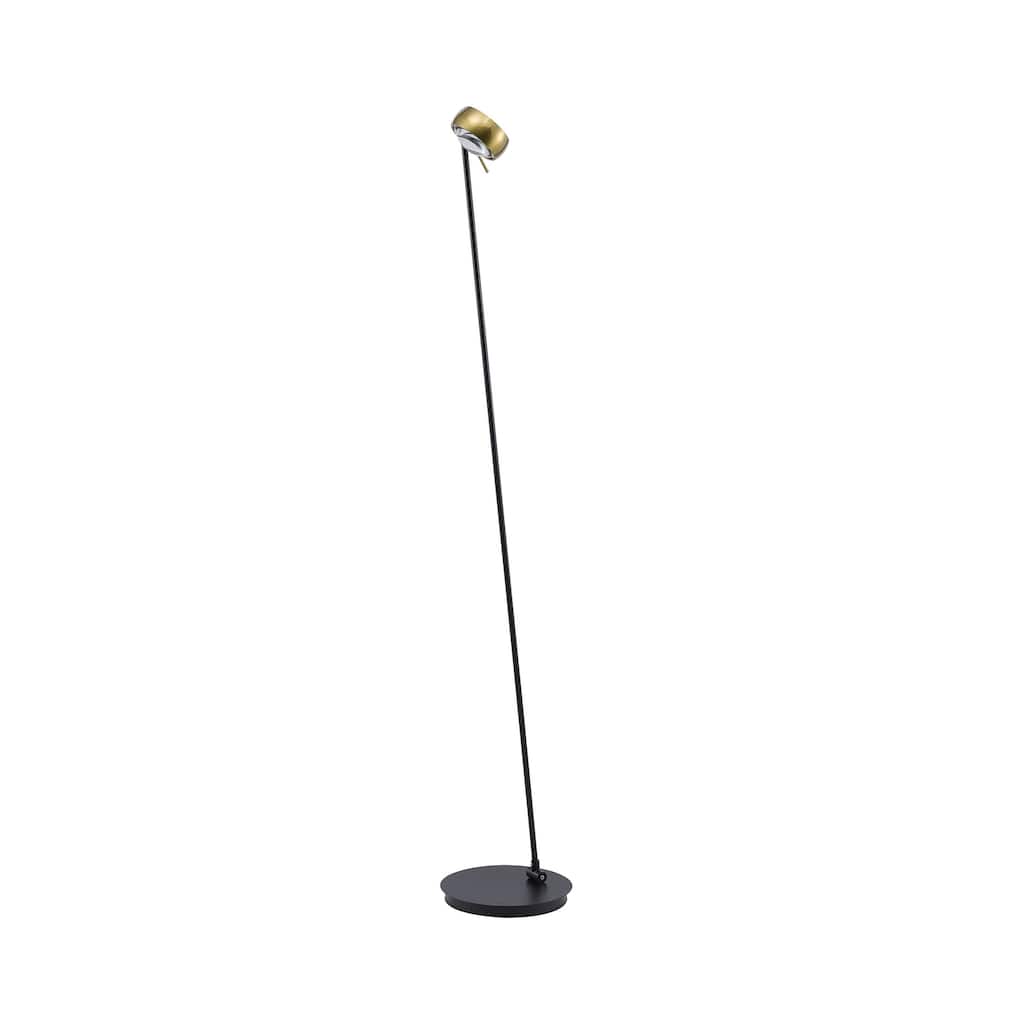 Transitional 1-Light Black LED Floor Lamp With A Shade