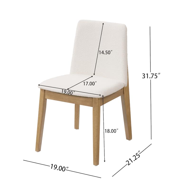 Christopher Knight Home - Arlo Modern Upholstered Solid Wood Armless Dining Chair (Set of 2)