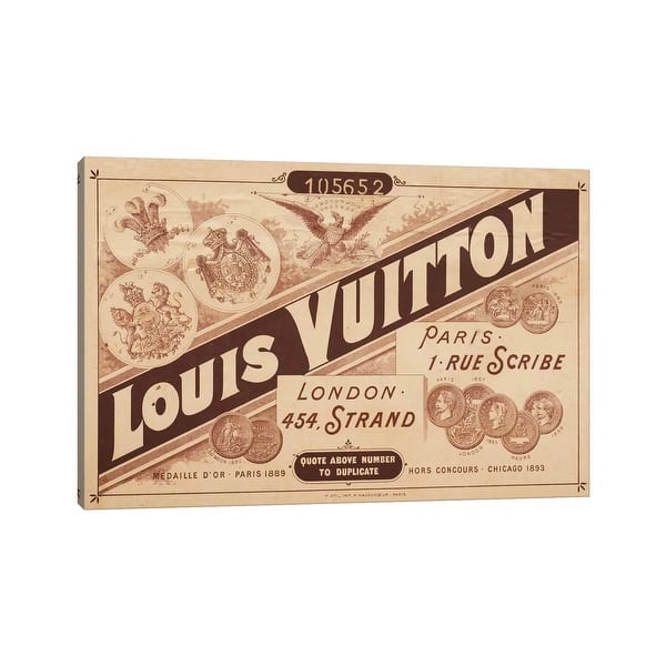 iCanvas Vintage Louis Vuitton Advertisement 2 by 5by5collective Canvas  Print - On Sale - Bed Bath & Beyond - 32948635