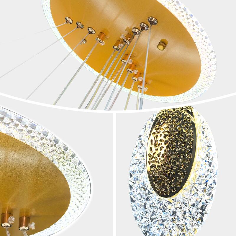 Indoor Acrylic Ring Chandelier Large Pendant Ceiling Light