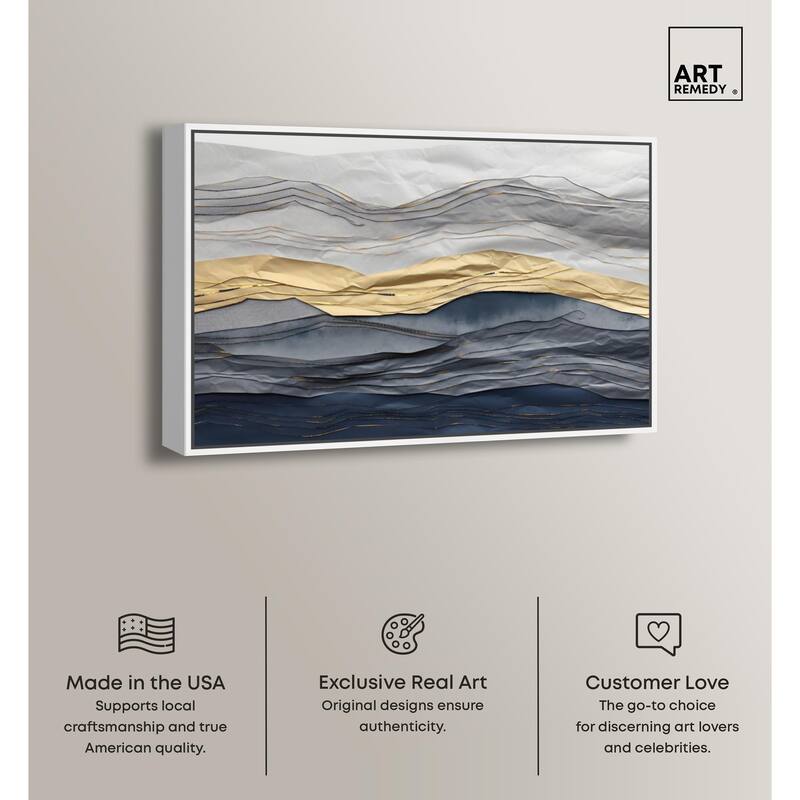 Flowing Golden Tide Canvas by Art Remedy