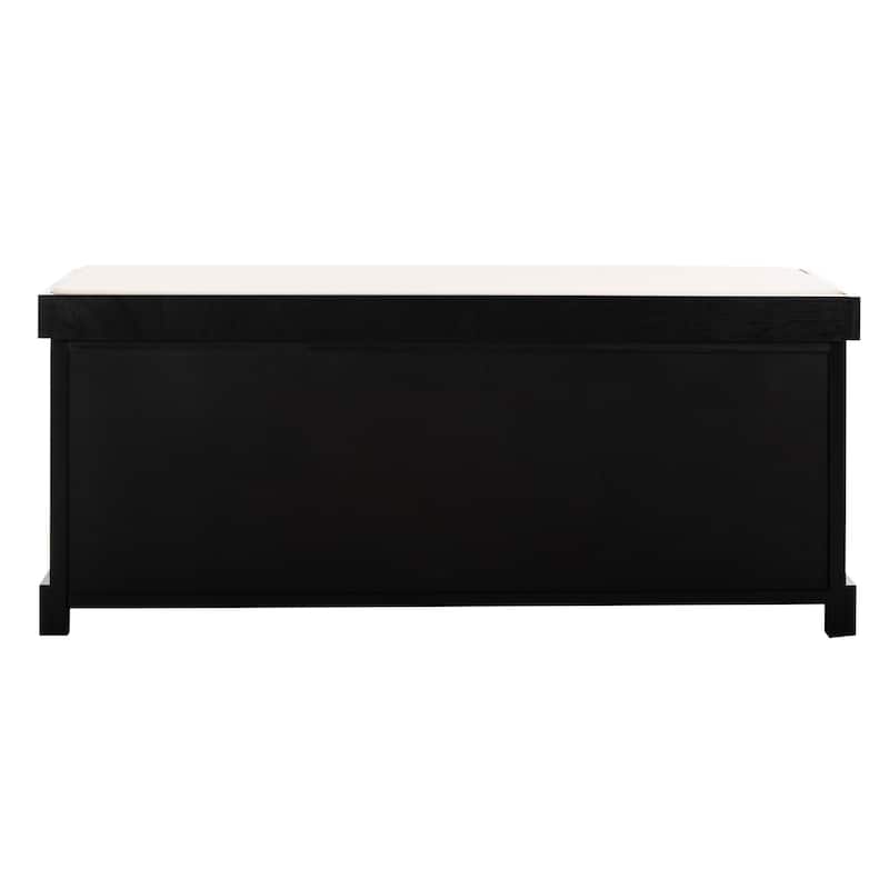 SAFAVIEH Eola Grey/ White Storage Bench - 47" x 16.1" x 19.9" - 47"W x 16"D x 20"H