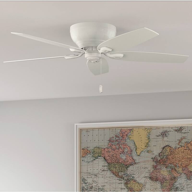 Casablanca 54" Durant Low Profile Ceiling Fan with Pull Chain - Snow White - Snow White