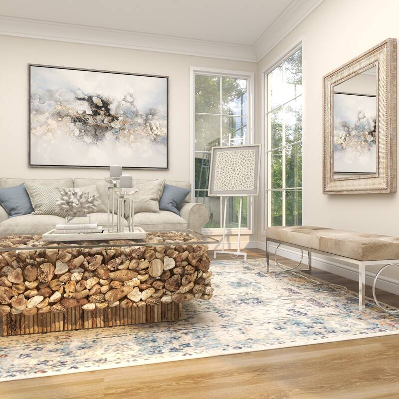 White Metal Tall Adjustable 3 Tier Display Easel with Chain Support