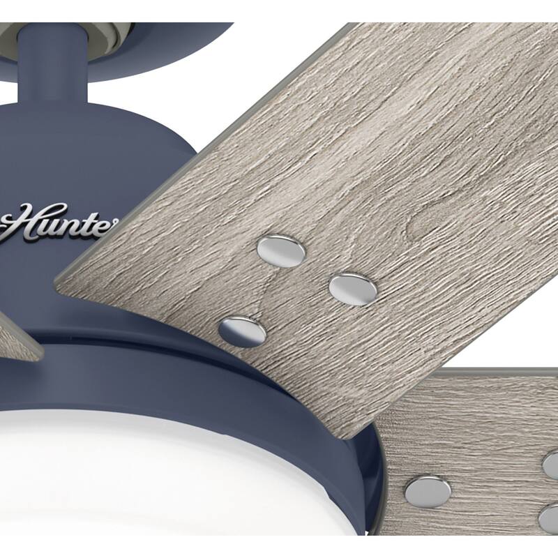 Hunter 44" Pacer Ceiling Fan with LED Light Kit and Handheld Remote - Modern Farmhouse, Transitional