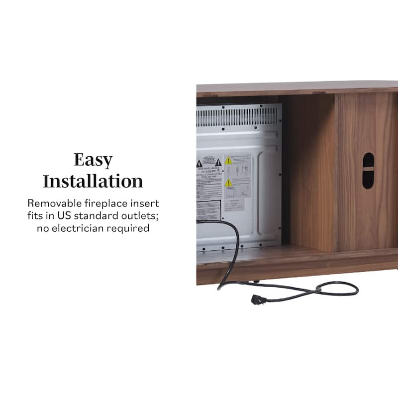 Middlebrook Modern Reeded 60-inch Fireplace TV Stand