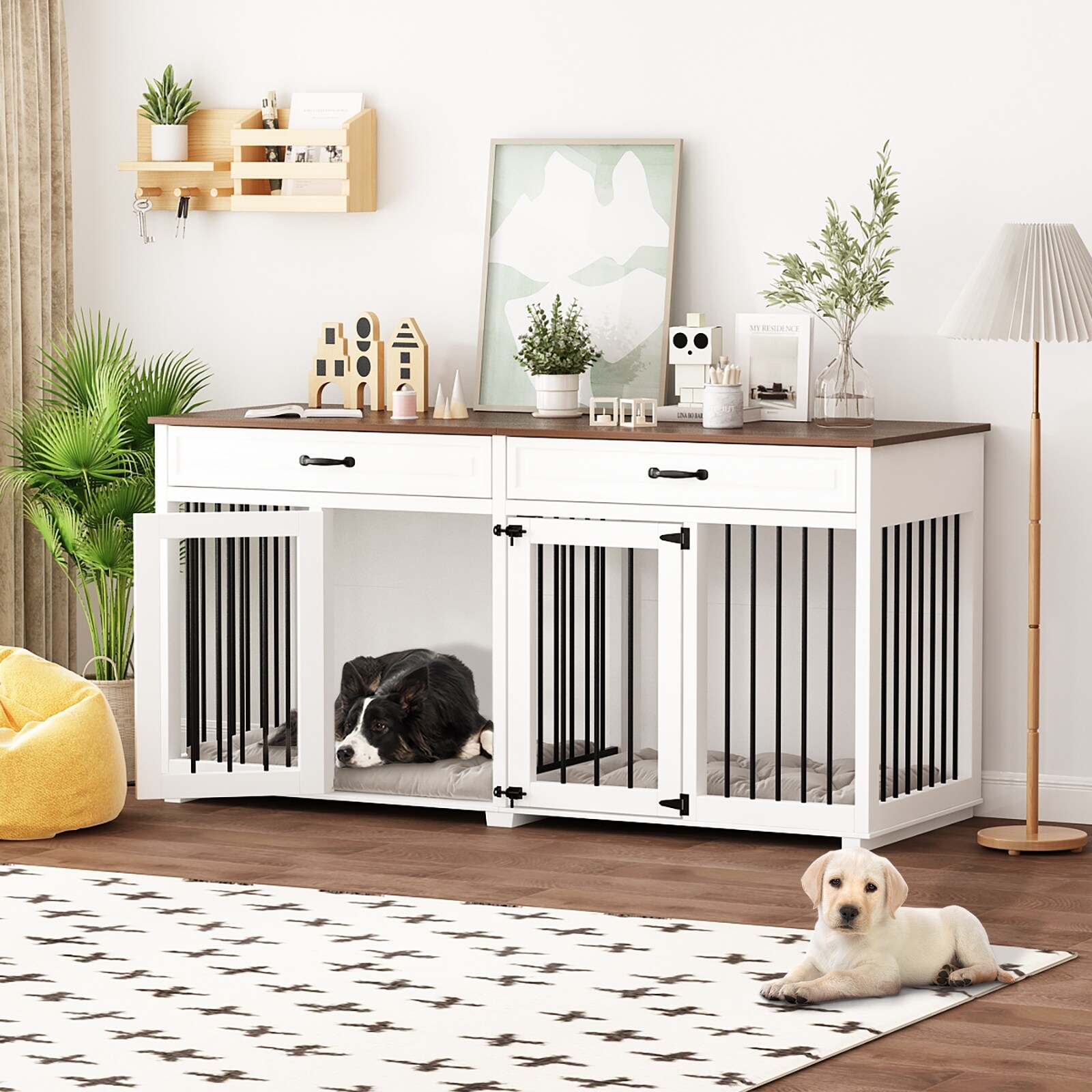 2 room dog crate cheap