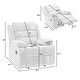 preview thumbnail 17 of 101, Overstuffed Cotton Corduroy Manual Pushback Recliner with Wide Armrest