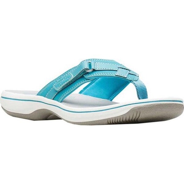 Clarks women's breeze sea flip flop teal clearance