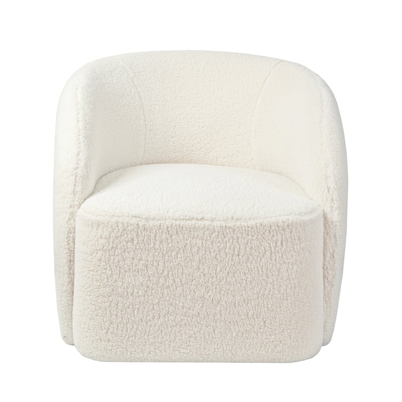 Liorin Fully Padded Boucle Accent Chair with Curved Back