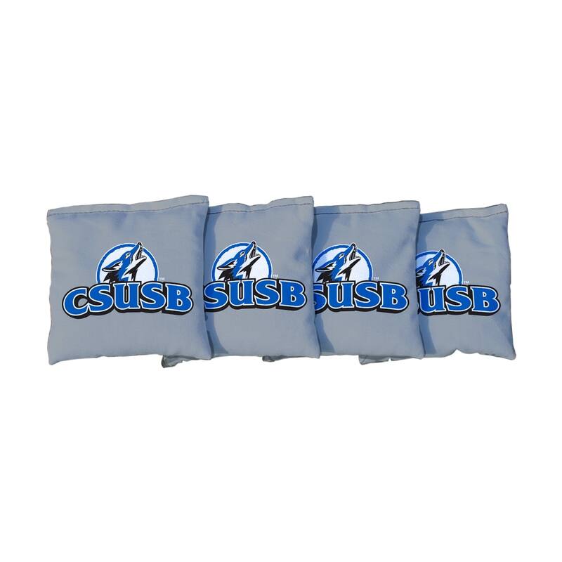 Cal State San Bernardino Coyotes Gray Cornhole Bags - All-Weather Resin Filled