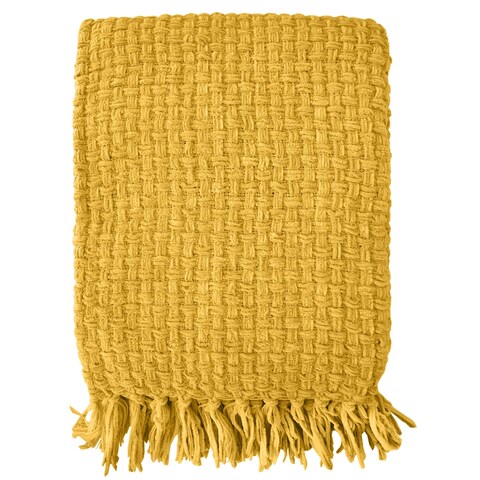 Fabstyles Chenille Basket Weave Polyester Throw Blanket