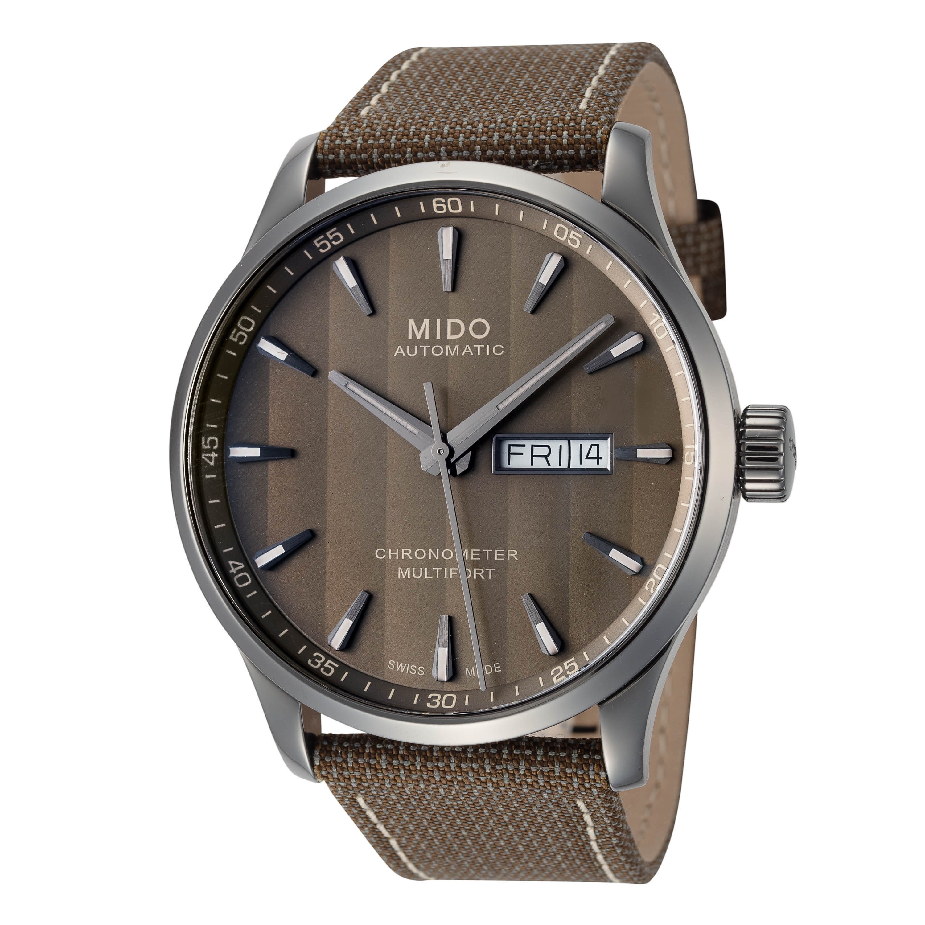 Mido Men's Multifort 42mm Automatic Watch M0384313709100 - Grey