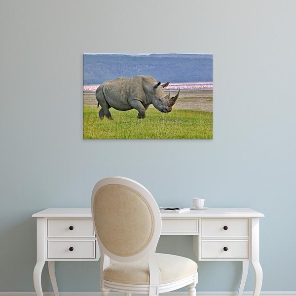 Easy Art Prints Adam Jones's 'White Rhinoceros' Premium Canvas Art