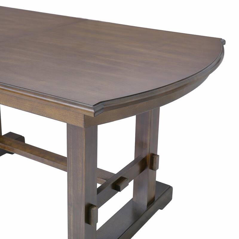 60" to 78" Expandable Wood Table with Removable Leaf