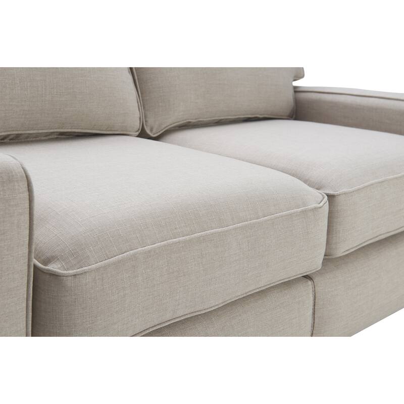 Serta Palisades Upholstered 61" Sofas for Living Room Modern Design Couch, Straight Arms, Tool-Free Assembly