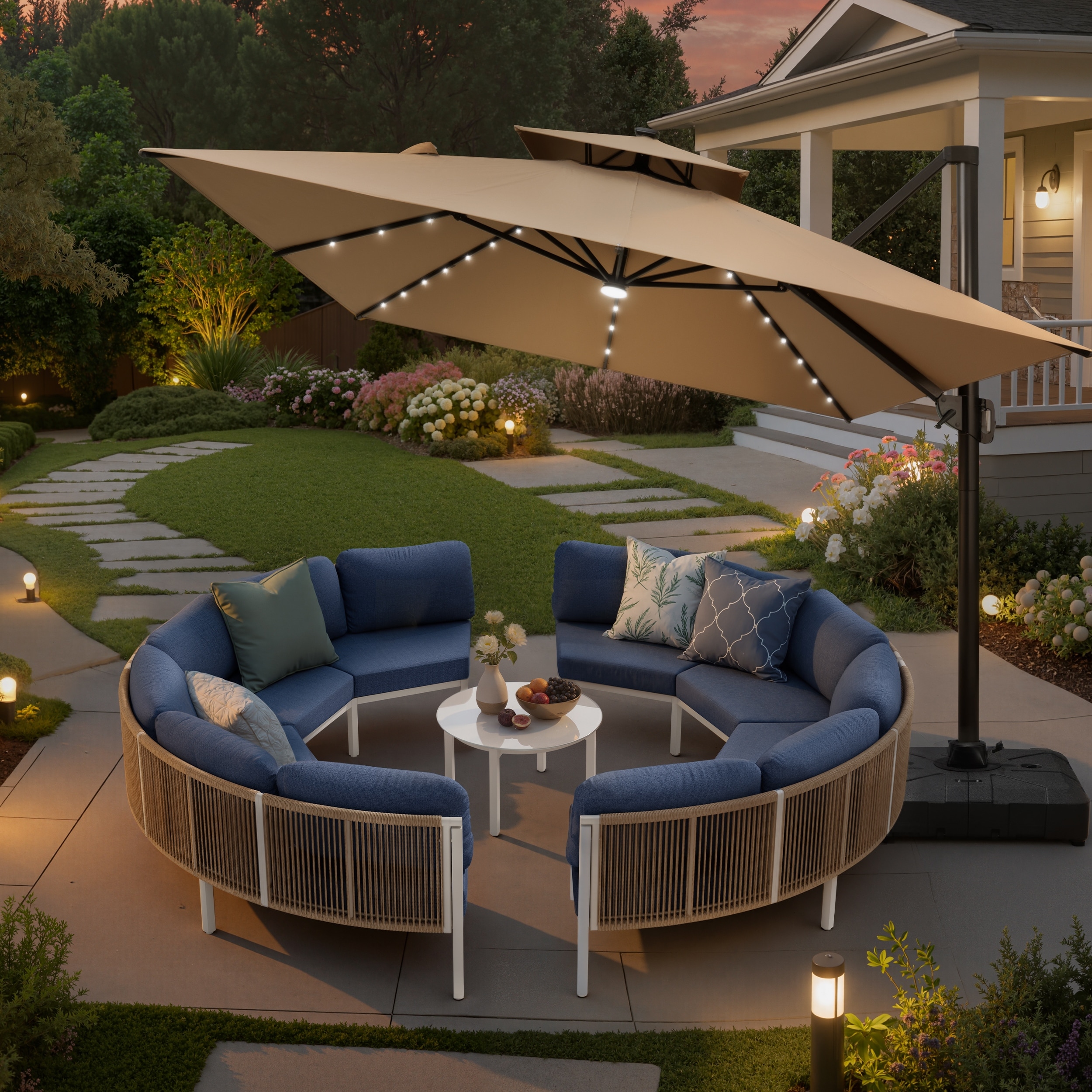 10 patio umbrella 6 ribs replacement canopy GLDDFDG 10Ft (Canopy only), Canopy Replacement UV Protection Waterproof Outdoor Table Market Yard Umbrella Top Outdoor Umbrella Canopy,Black,10FT : Patio, Lawn & Garden Color:Midnight led light just replace the umbrella Trail Bike Fleet Farm