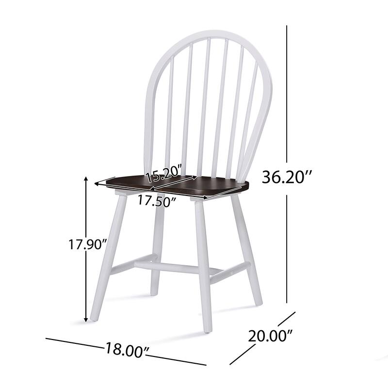 Declan Farmhouse High Back Spindle Dining Chairs (Set of 2) by Christopher Knight Home - 36"H