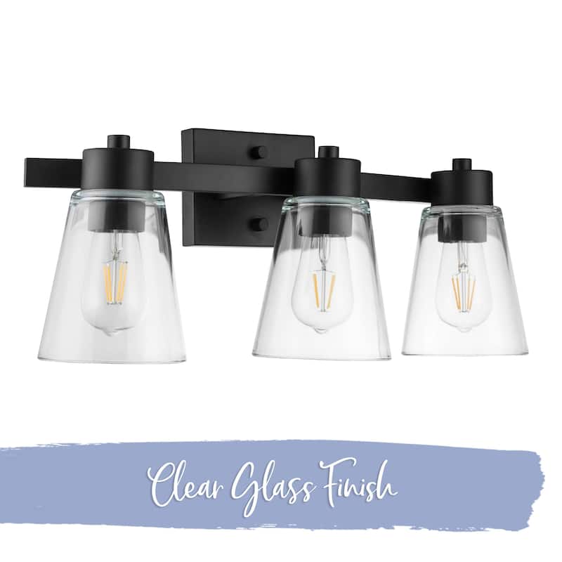 Prominence Home Fairendale Matte Black Farmhouse Vanity Light - Matte Black