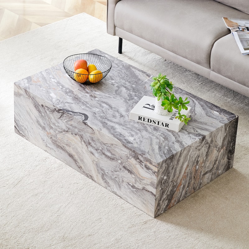 Rectangular Wooden Coffee Table, Living Room Center Table