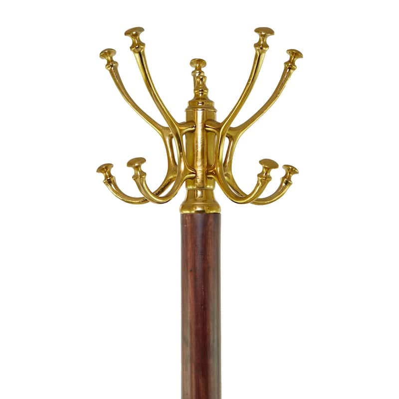Silver or Gold Aluminum Traditional Coat Rack